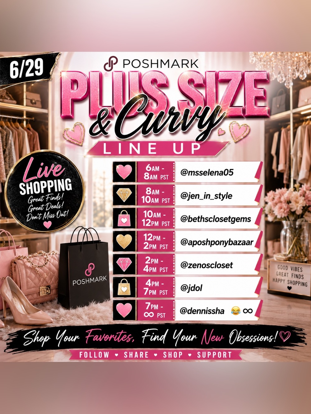 Plus Size & Curvy Share Show π Sign in Flyer 3 hours Slots Available β€οΈ - Picture 1 of 4